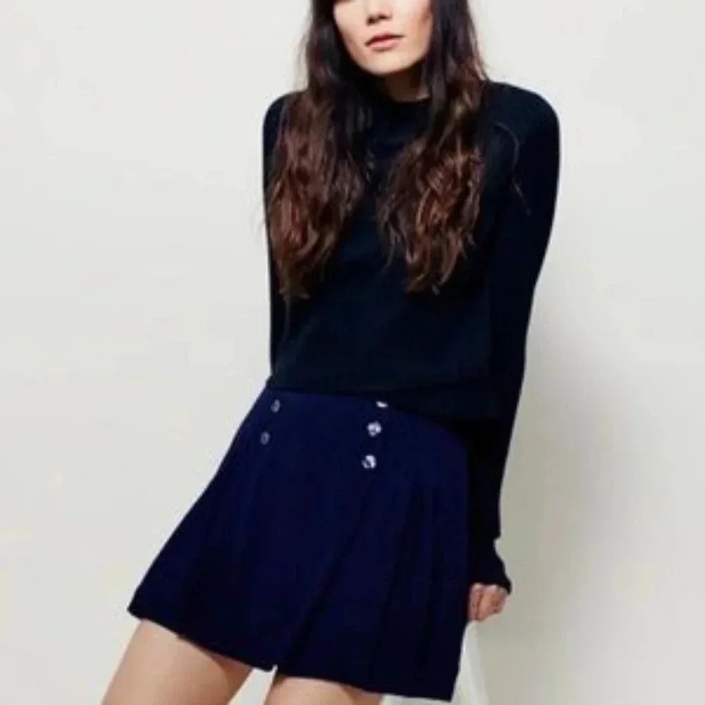 NEW Free People Womens Lovers Lane‎ Pleated Skirt